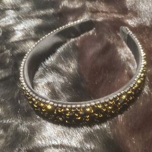 Tasha Elegant Black and Gold Beaded Headband  TASHA crystal  headband